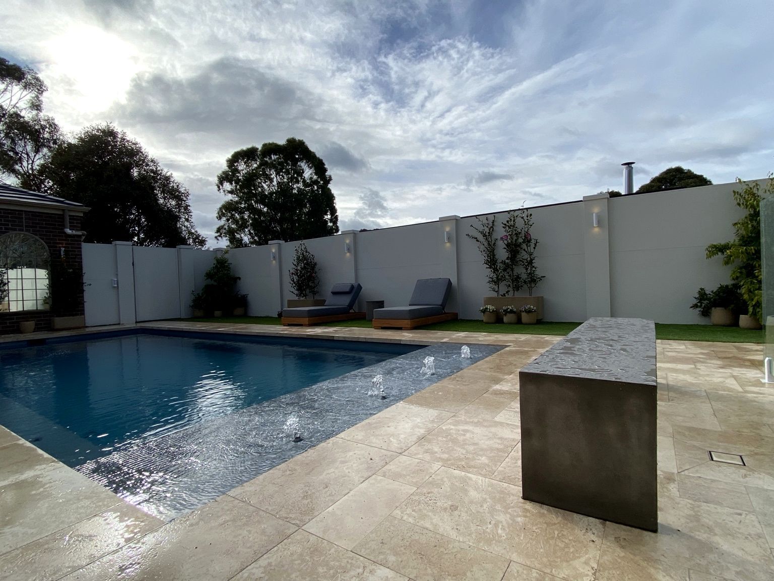 Diamond Creek project: EstateWall with modular gates, integrated lighting, external post caps. Photo 3 of 12.